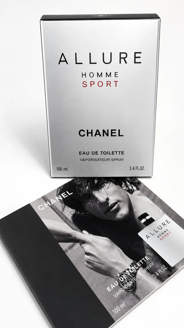 CHANEL Allure Homme Sport Eau de Toilette Spray for Men 100ml (3.4 fl oz) – Fresh Woody Citrus Fragrance