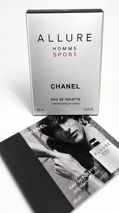 CHANEL Allure Homme Sport Eau de Toilette Spray for Men 100ml (3.4 fl oz) – Fresh Woody Citrus Fragrance