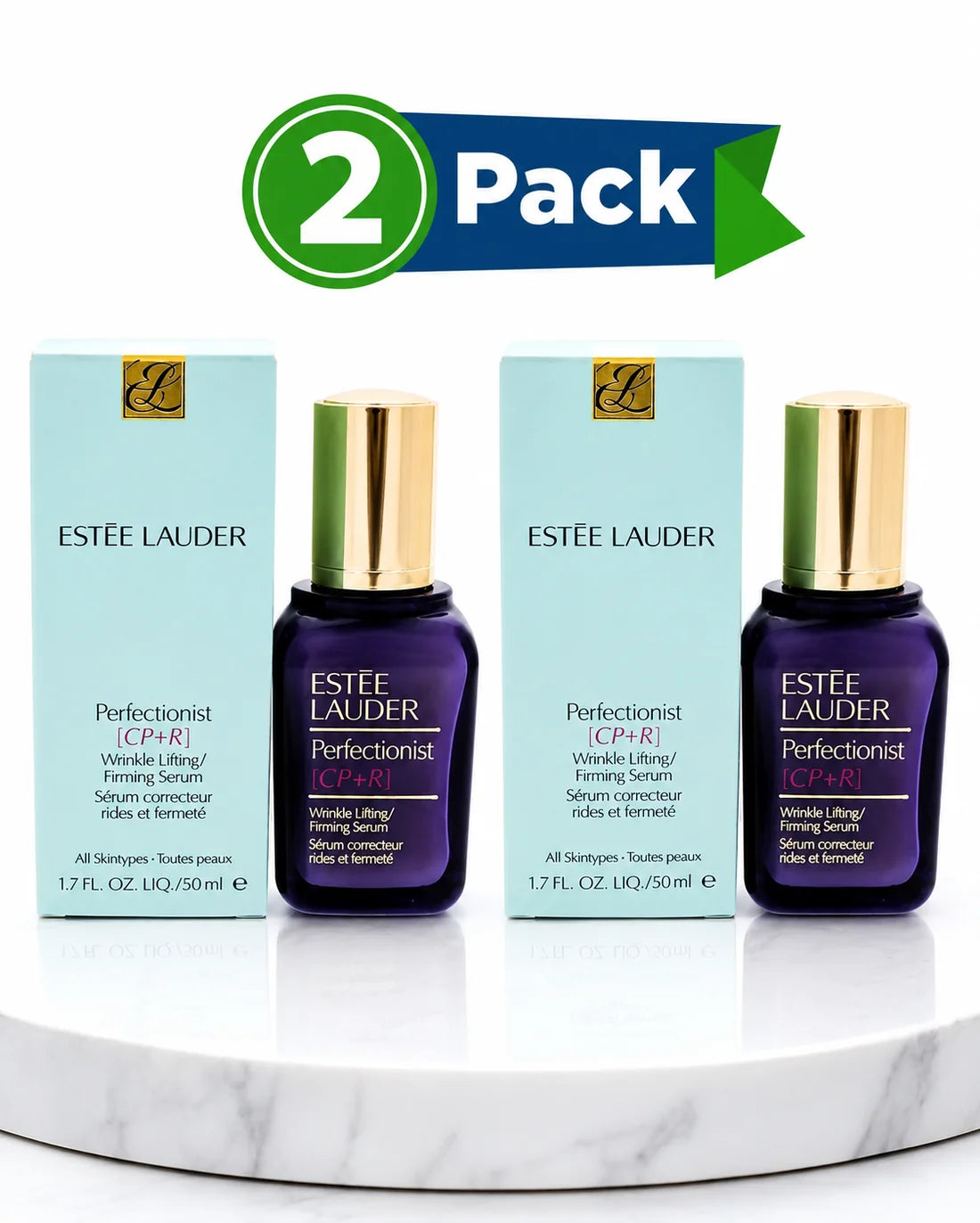 Estée Lauder Perfectionist [CP+R] Wrinkle Lifting & Firming Serum 50ml (1.7 fl oz) – 2 Pack | Anti-Aging Face Serum