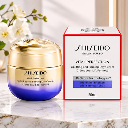 Shiseido Vital Perfection Uplifting & Firming Day Cream 50ml | ReNeura Technology++ | Anti-Aging Moisturizer