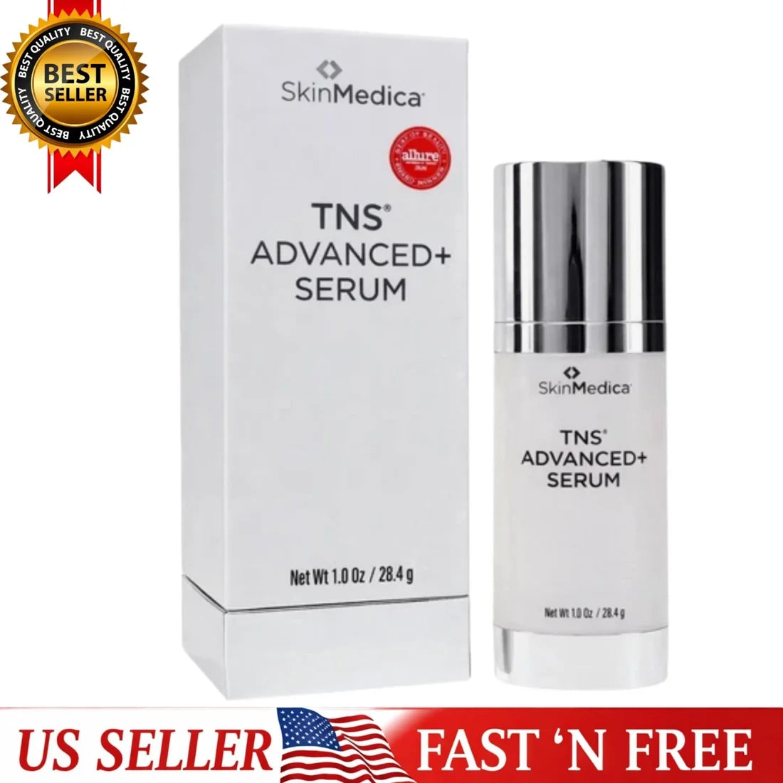 SkinMedica TNS Advanced+ Serum Anti-Aging Face Serum | 1.0 fl oz (30ml) | Growth Factor & Peptide Formula